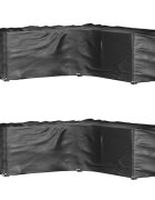 vidaXL Plachty na zahradní nábytek tvar L 2 ks 16 oček 285x285x90 cm