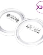 vidaXL Placky se špendlíky 100 setů akryl 58 mm