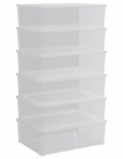 vidaXL Plastové úložné boxy 6 ks 25 l stohovatelné