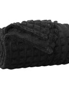 vidaXL Plažová deka Černá 240 x 220 cm 1.47 kg Fleece