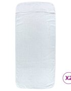vidaXL Plážové osušky 2 ks bílé 60 x 135 cm textil 400 GSM