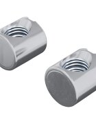 vidaXL Plechové matice 2 ks Stříbrná M6 x 12 mm Kov