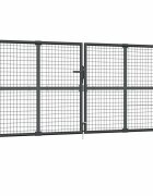 vidaXL Pletivá zahradní branka antracitová 300 x 125 cm pozinkovaná ocel