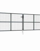 vidaXL Pletivá zahradní branka pozinkovaná ocel 400 x 125 cm šedá