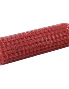 vidaXL Pletivo ke kurníku ocel PVC vrstva 10 x 05 m červené