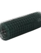 vidaXL Pletivo ke kurníku ocel PVC vrstva 10 x 05 m zelené