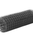 vidaXL Pletivo ke kurníku ocel PVC vrstva 25 x 05 m šedé
