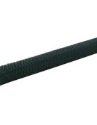 vidaXL Pletivo ke kurníku ocel PVC vrstva 25 x 12 m zelené