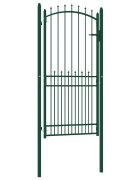 vidaXL Plotová branka EMMEN s hroty ocelová 104 x 147 cm zelená