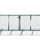 vidaXL Plotová branka ocelová 300 x 100 cm zelená