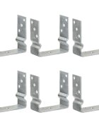 vidaXL Plotové kotvy 6 ks stříbrné 14 x 6 x 15 cm pozinkovaná ocel