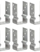 vidaXL Plotové kotvy 6 ks stříbrné 8 x 6 x 15 cm pozinkovaná ocel