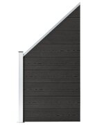 vidaXL Plotový dílec WPC 95 x (105–180) cm šedý