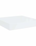 vidaXL Plovoucí nástěnná police bílá vysoký lesk 23x235x38 cm MDF