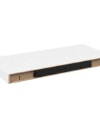 vidaXL Plovoucí nástěnná police bílá vysoký lesk 50 x 235 x 38 cm MDF