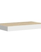 vidaXL Plovoucí nástěnná police dub a bílé 50 x 235 x 38 cm MDF