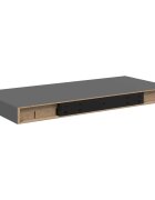 vidaXL Plovoucí nástěnná police šedá vysoký lesk 50 x 235 x 38 cm MDF