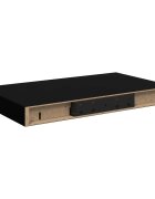 vidaXL Plovoucí nástěnné police 2 ks lesklé černé 40 x 235 x 38 cm MDF