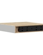 vidaXL Plovoucí nástěnné police 4 ks dub a bílé 23 x 235 x 38 cm MDF
