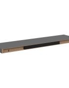 vidaXL Plovoucí nástěnné police 4 ks lesklé šedé 90x235x38 cm MDF