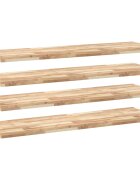 vidaXL Plovoucí police 4 ks 140 x 40 x 4 cm neošetřené akáciové dřevo