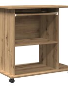 vidaXL Počítačový stůl dub artisan 80 x 50 x 75 cm dřevotříska
