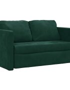 vidaXL Podlahová rozkládací pohovka 2 v 1 zelená 122x204x55 cm samet
