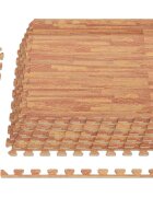 vidaXL Podložky na zem 6 ks kresba dřeva 216 m² EVA pěna