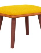 vidaXL Podnožka hořčicově žlutá 45x295x35 cm textil a umělá kůže