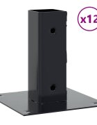 vidaXL Podstavce pod sloupky čtvercové 12 ks antracit 46x46 mm