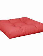 vidaXL Poduška na palety červená 80 x 80 x 12 cm textil