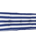 vidaXL Poduška na palety modré a bílé pruhy 120 x 40 x 12 cm textil