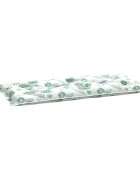 vidaXL Poduška na zahradní lavici vzor listů 100x50x7 cm látka oxford