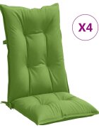 vidaXL Podušky na židli vysoké opěradlo 4 ks zelená melanž 120x50x7 cm
