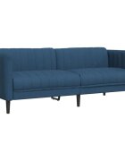 vidaXL Pohovka 3místná modrá textil