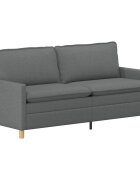 vidaXL Pohovka Pro 3 osobu Tmavě šedá 196 x 81 x 875 cm Textil