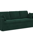 vidaXL Pohovka Tmavě zelená 198 x 78 x 80 cm samet