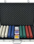 vidaXL Poker set s 1000 žetony hliník