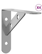 vidaXL Policové držáky 4 ks 15 x 25 x 115 cm stříbrné nerezová ocel