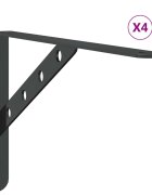 vidaXL Policové držáky 4 ks 30 x 25 x 155 cm černé nerezová ocel