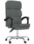 vidaXL Polohovací kancelářská židle tmavě šedá textil