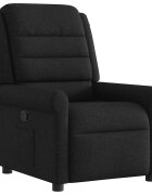 vidaXL Polohovací křeslo černé textil