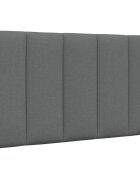 vidaXL Polštář na čelo postele Hanko tmavě šedý 80 cm textil