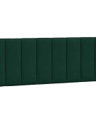 vidaXL Polštář na čelo postele Hanko tmavě zelený 140 cm samet