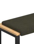 vidaXL Polštář na lavici Umělý semiš Armádně zelená Hloubka 35 cm
