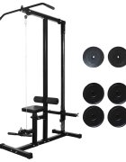 vidaXL Posilovací věž se zátěžovými kotouči 40 kg