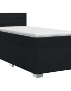 vidaXL Postel boxspring s matrací s čelo Černá 80 x 200 cm Textil