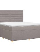 vidaXL Postel boxspring s matrací s čelo Taupe 160 x 200 cm Textil