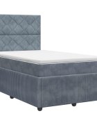 vidaXL Postel boxspring s matrací s čelo Tmavě šedá 120 x 190 cm Samet