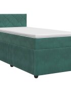 vidaXL Postel boxspring s matrací Tmavě zelená 80 x 200 cm Samet